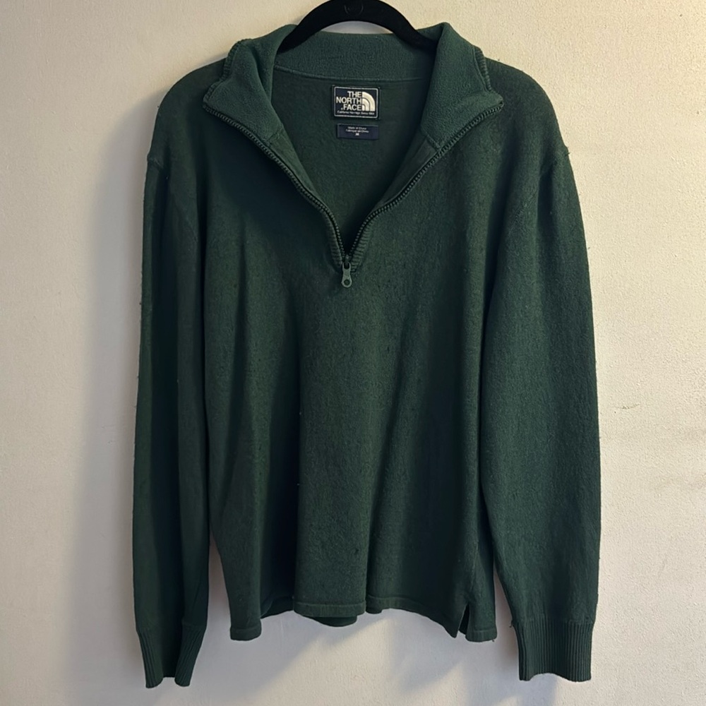 The North Face Green Quarter Zip Sweater